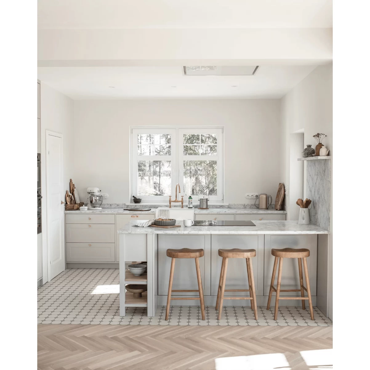 Loftemhætte hvid + hvid hærdet glas+  omkring LED-belysning | DREAM | Design line