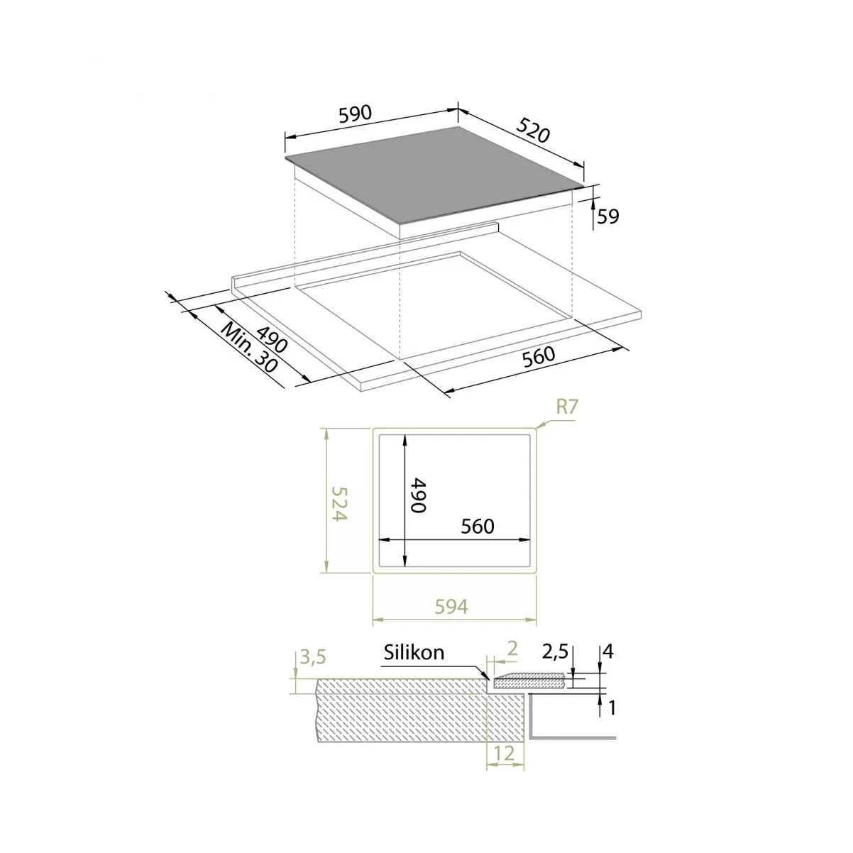 Induktionskogeplade 60cm|I-HOB PRO |Premium line