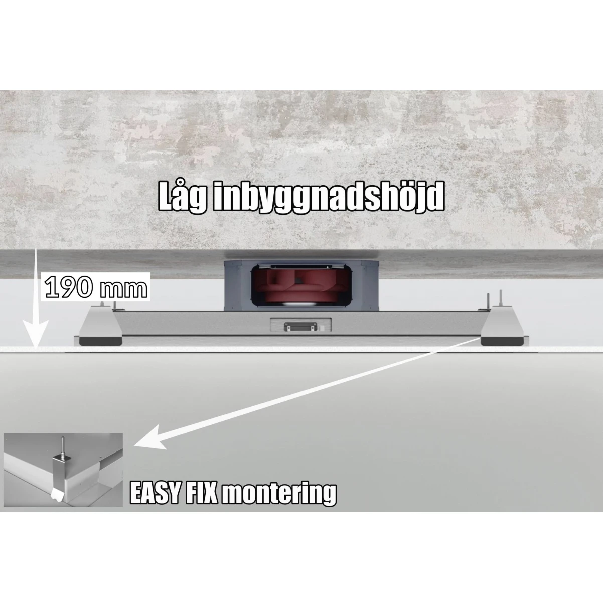 Loftemhætte hvid + omkring LED-belysning | PURE| Premium line