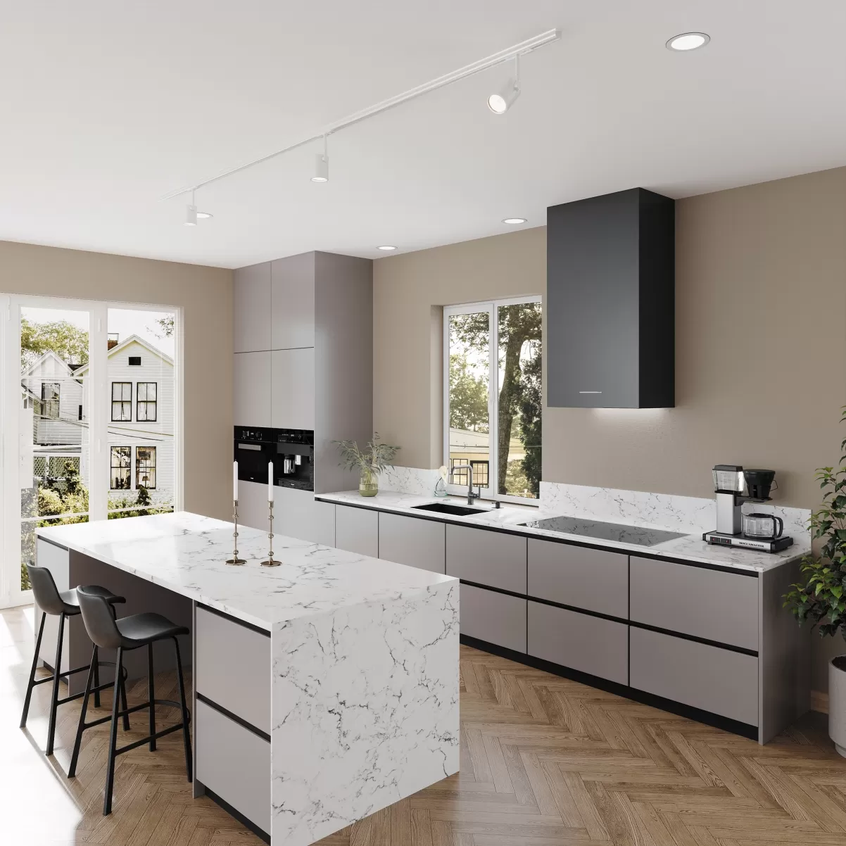 Væghængte emhætte sort 60cm|SEMPRE LYX|Premium line