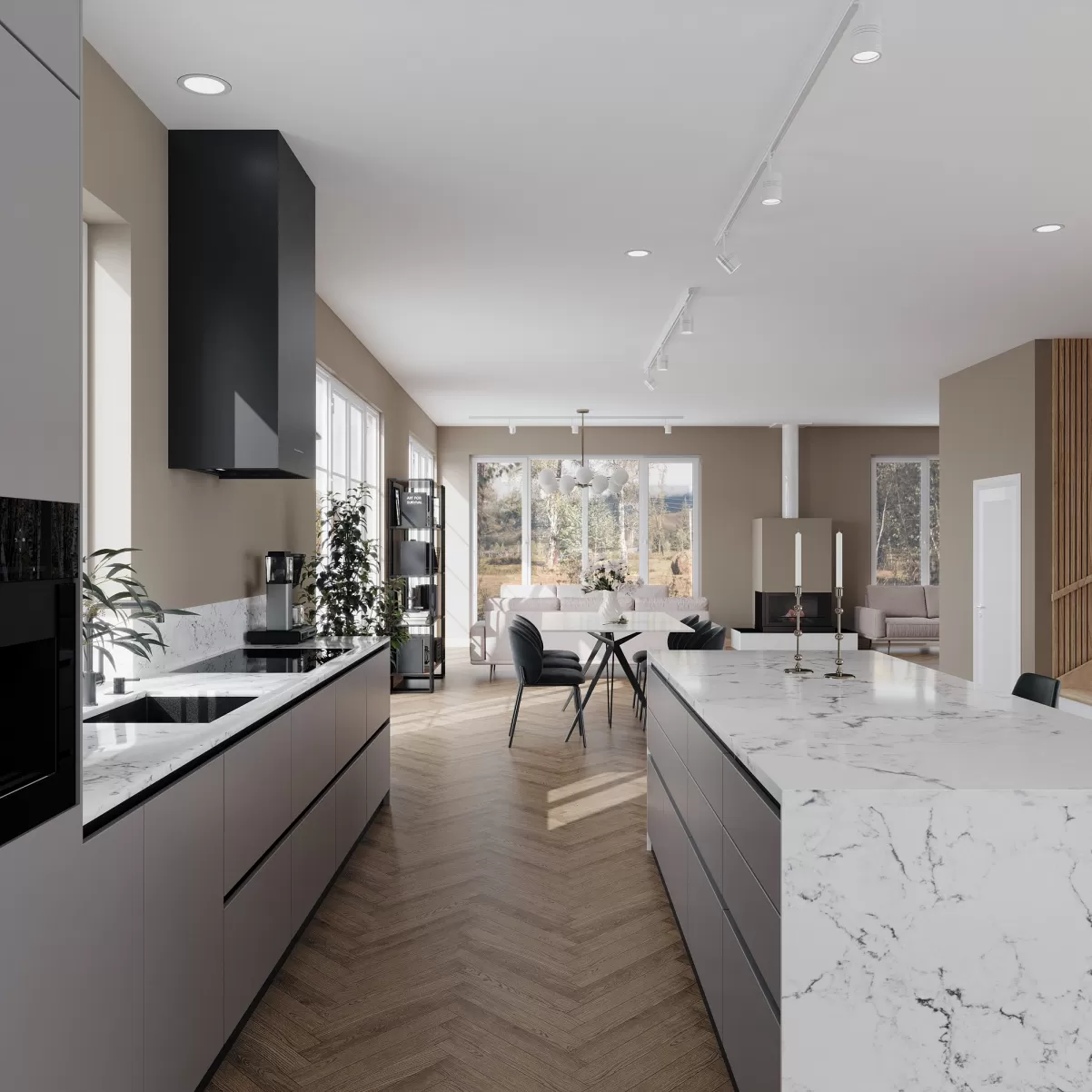 Væghængte emhætte sort 60cm|SEMPRE LYX|Premium line