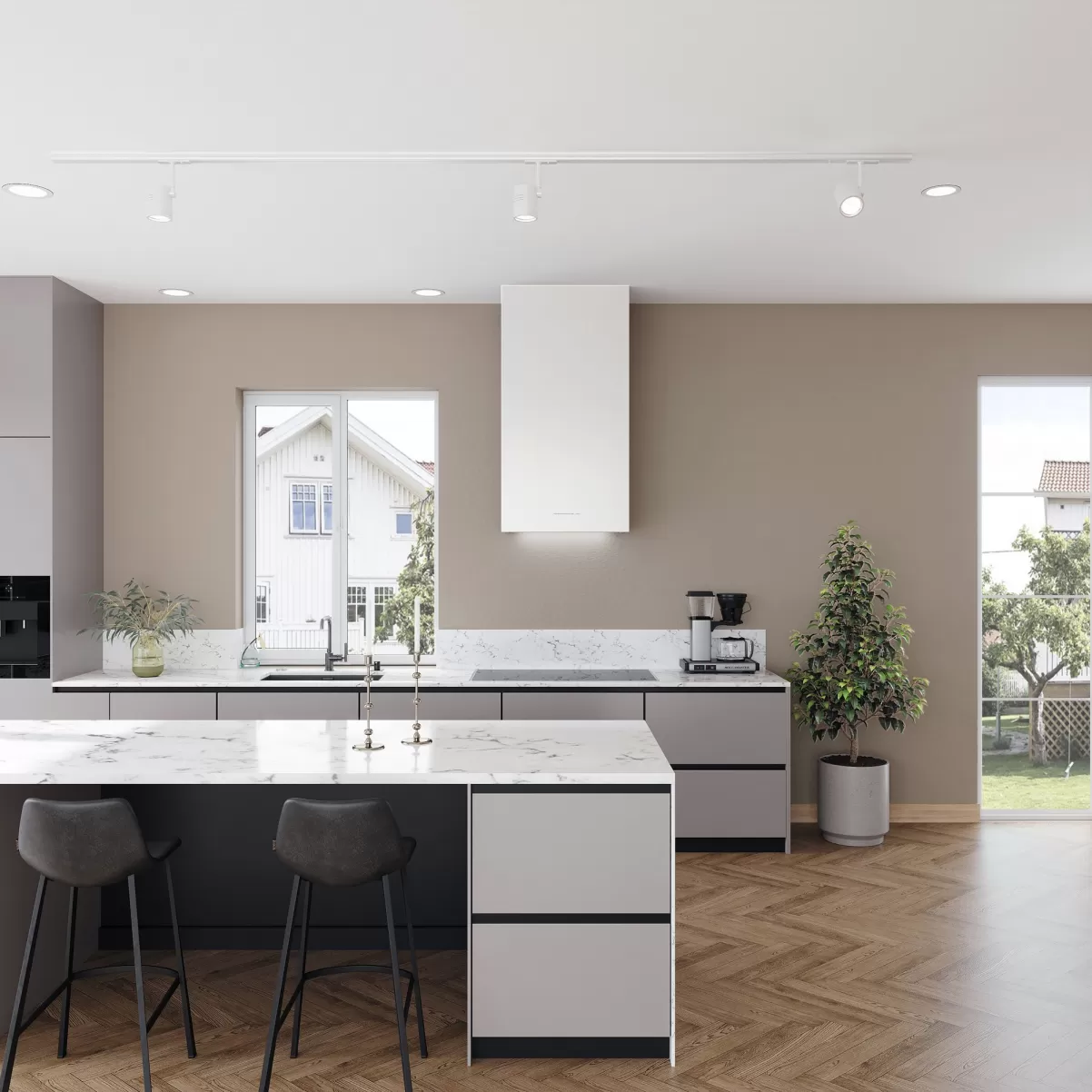 Væghængte emhætte sort 60cm|SEMPRE LYX|Premium line