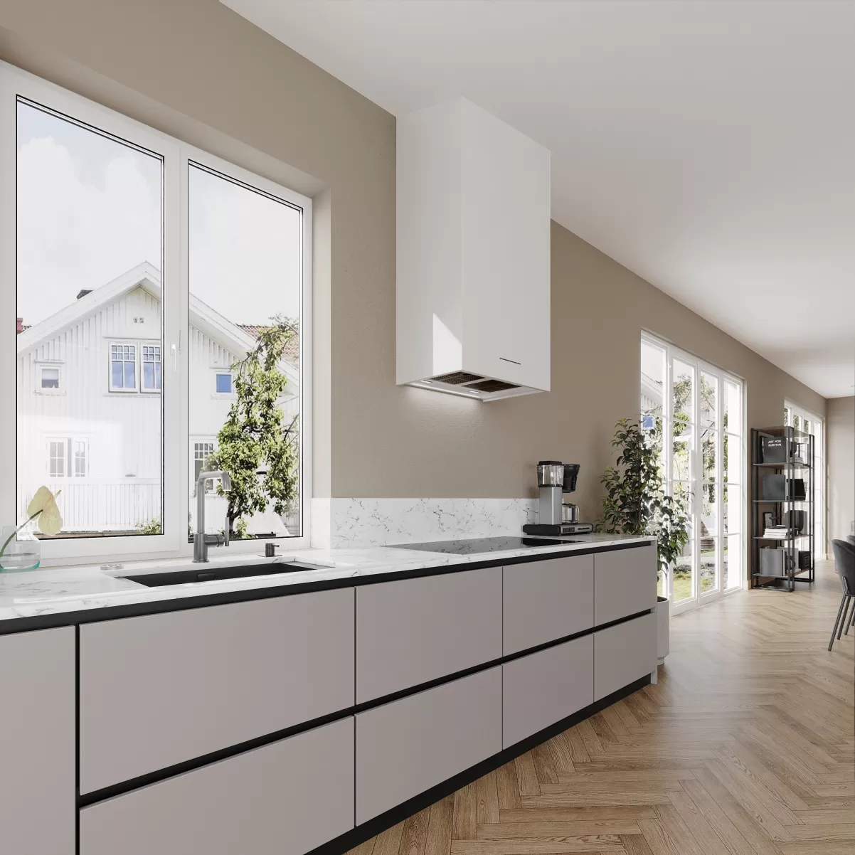 Væghængte emhætte sort 60cm|SEMPRE LYX|Premium line