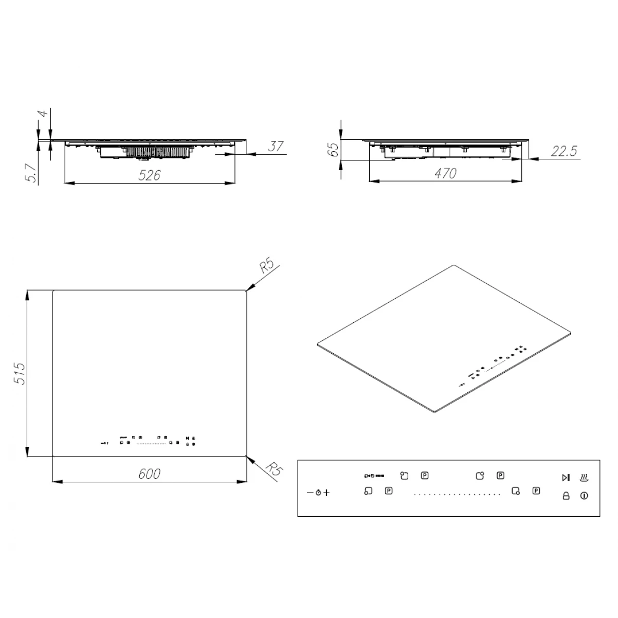 Induktionskogeplade 60cm|SMART COOK |Premium line