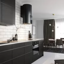 Væghængte emhætte sort 40cm cylinderformet |VOGUE|Design line