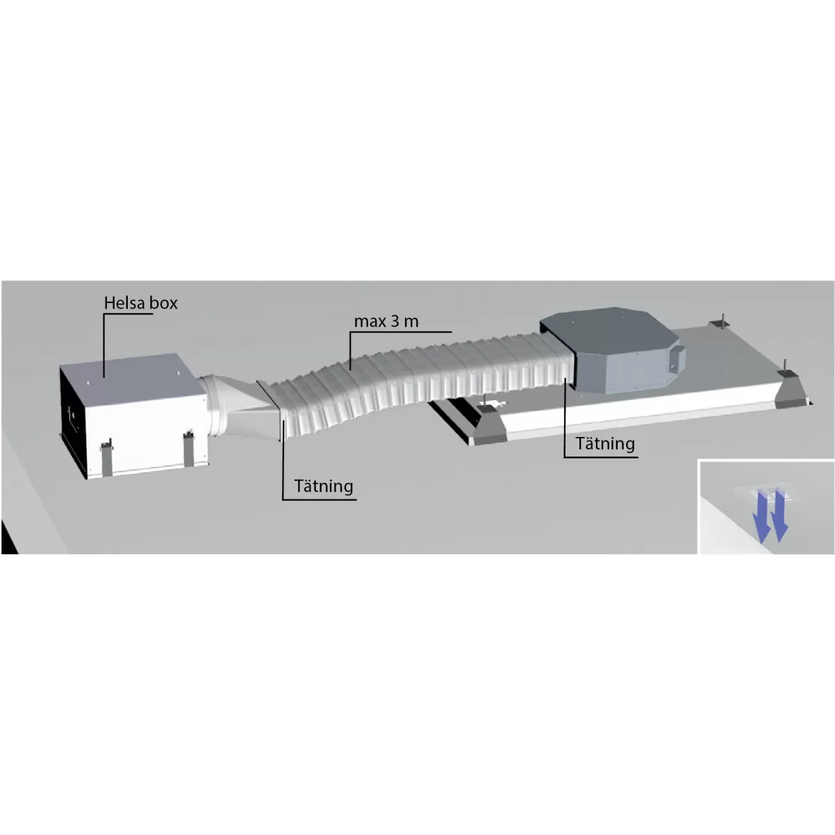 Long life keramiska kolfilter HELSA  i låda till inbyggd