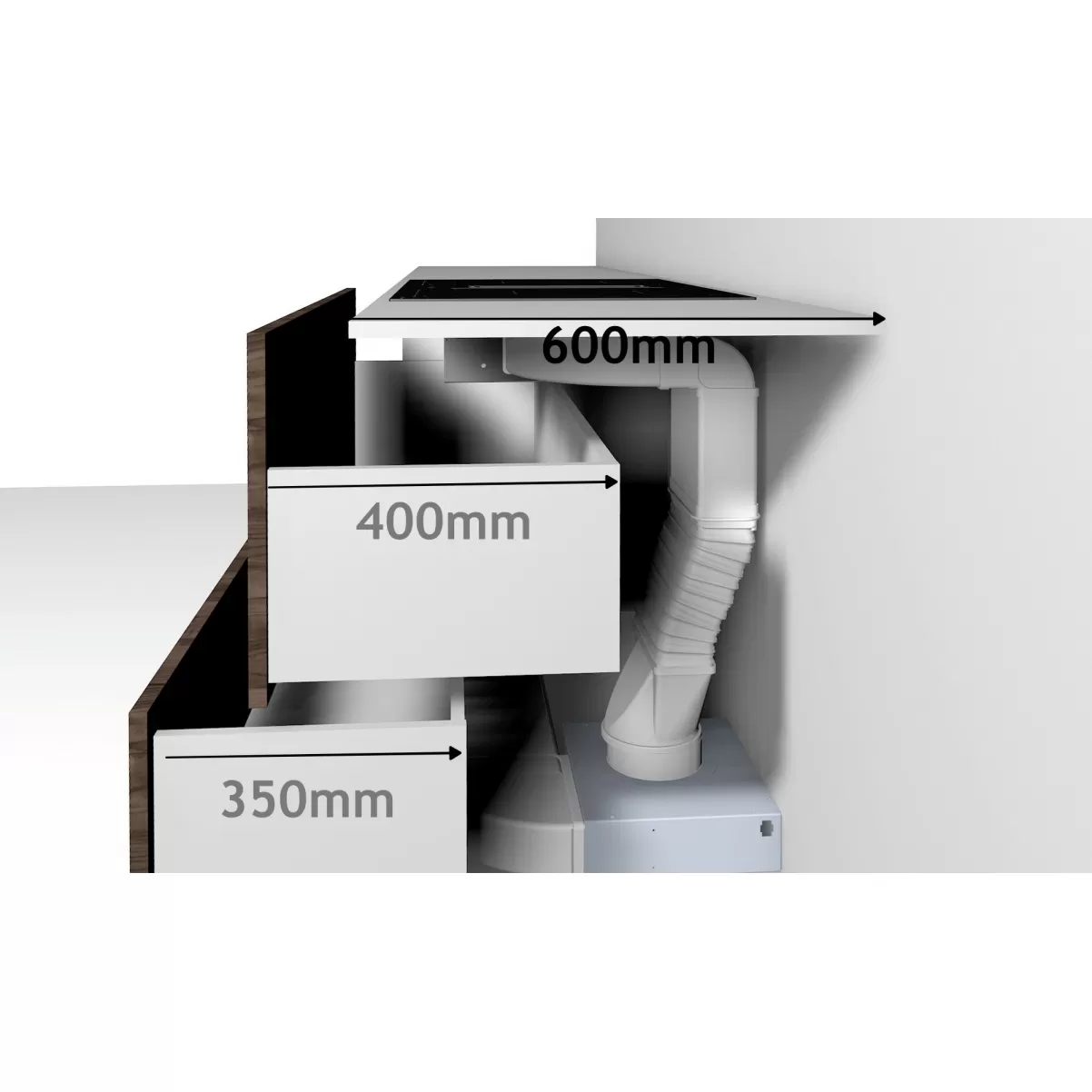 Kogeplade 80cm med indbygget emhætte|OMEGA Ω |Premium line