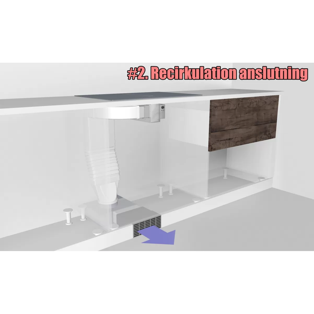 Kogeplade 80cm med indbygget emhætte|OMEGA Ω |Premium line