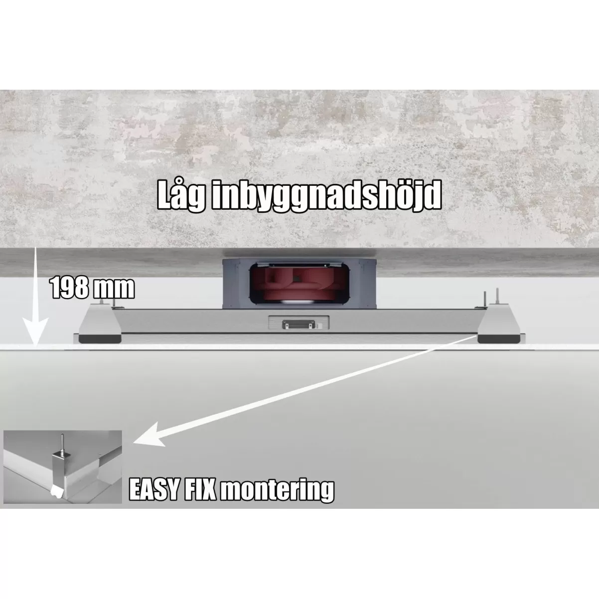 Loftemhætte sort + omkring LED-belysning | PURE| Premium line