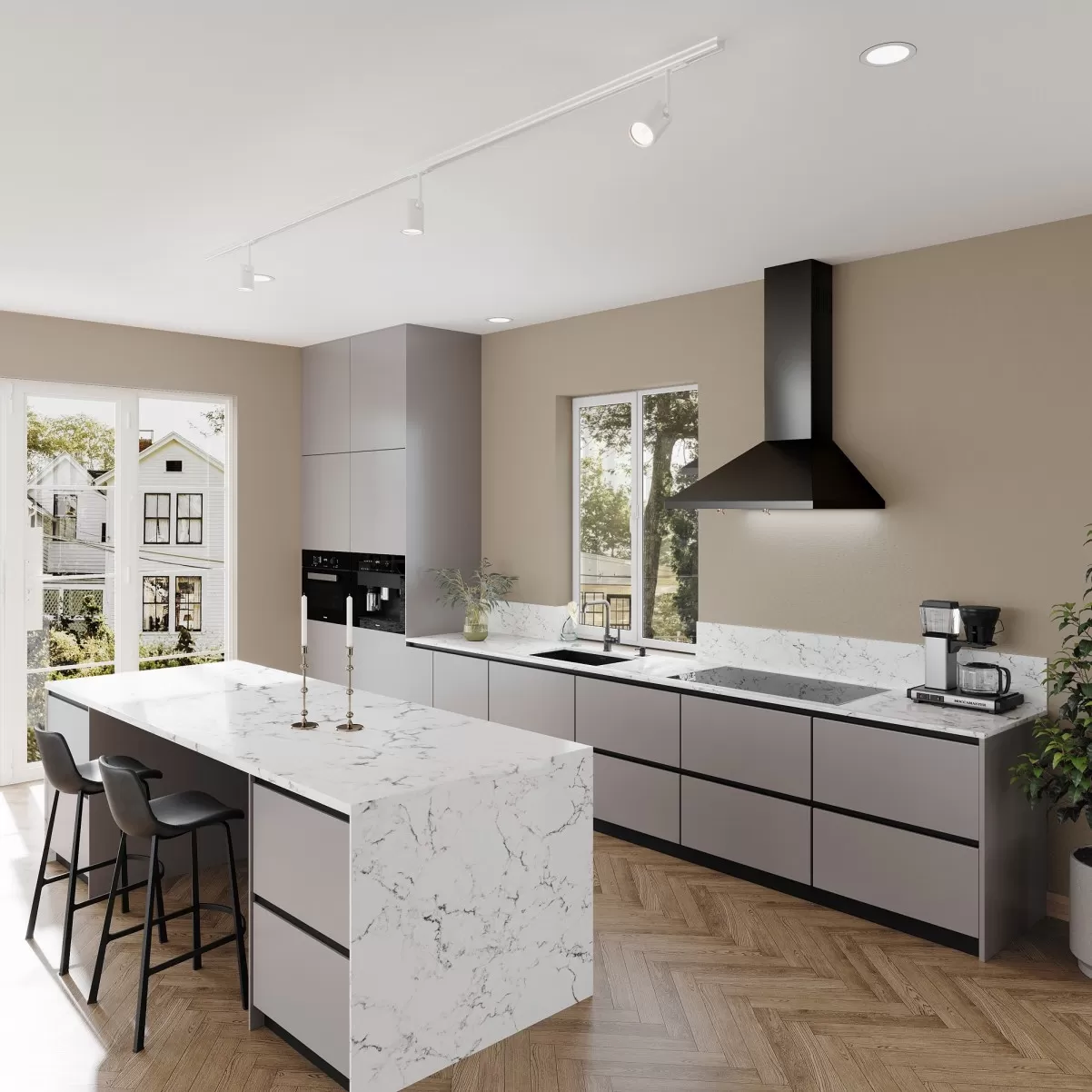 Væghængte emhætte sort  60cm|MARSHALL|Design line