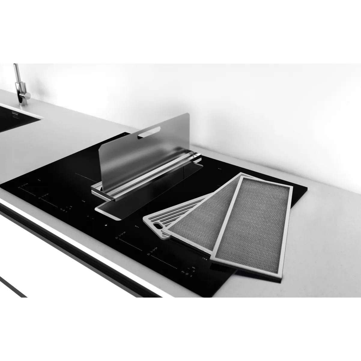Kogeplade 80cm med indbygget emhætte|OMEGA Ω |Premium line