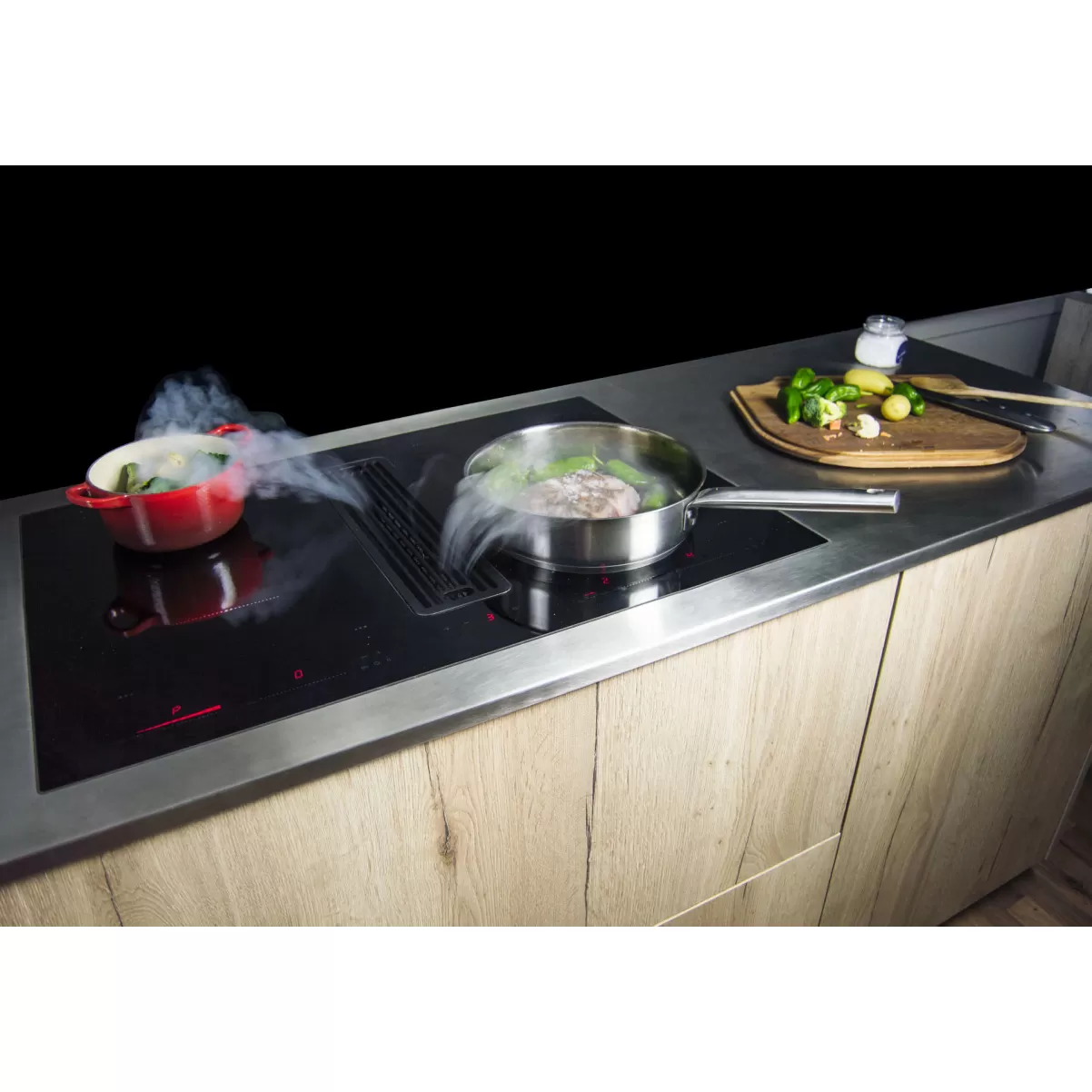 Kogeplade 80cm med indbygget emhætte|OMEGA Ω |Premium line