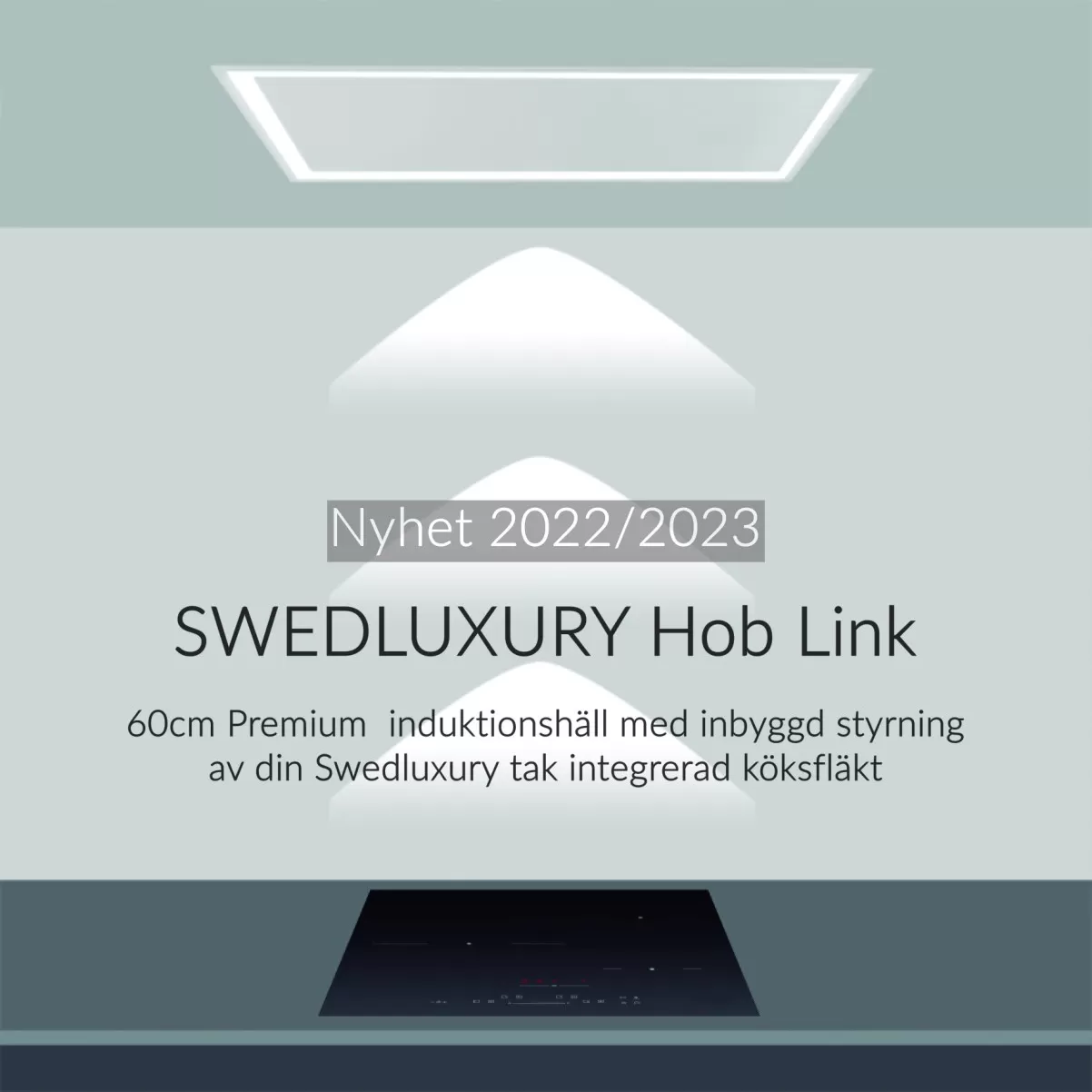 Loftemhætte sort + omkring LED-belysning | PURE| Premium line