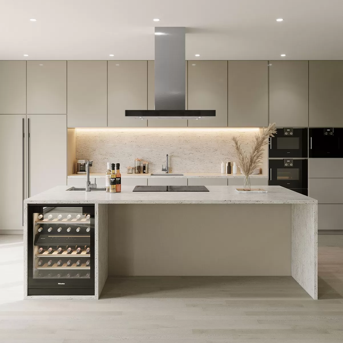 Frithængende emhætte rustfrit stål 90cm| VERDE|Premium line